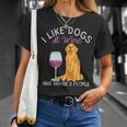 Lustig Ich Mag Hund Und Wein T-Shirt Geschenke für Sie