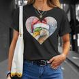 Lustige Ente Weihnachtsmütze Vintage Valentinstag Ente T-Shirt Geschenke für Sie