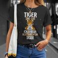 Lustiges Tiger T-Shirt Tiger sind süß, also bin ich ein Tiger, Witziges Spruch-Shirt Geschenke für Sie