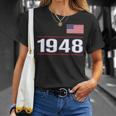 Made in 1948 T-Shirt mit Amerikanischer Flagge, Vintage Geburtstag Geschenke für Sie