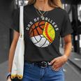 Mens Dad Of Ballers Funny Softball Volleyball Basketball Dad Unisex T-Shirt Gifts for Her