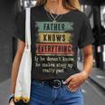 Mens Father Knows Everything Grandpa Fathers Day Gift Unisex T-Shirt Gifts for Her