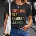 Mens Funny Bearded Husband Dad Beard Legend Vintage Gift Unisex T-Shirt Gifts for Her
