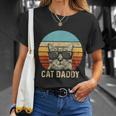 Mens Vintage Cat Daddy Shirt Funny Cat Lover Gift Cat Dad Fathers Unisex T-Shirt Gifts for Her