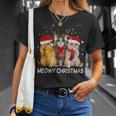 Meowy Christmas Cat Christmas Tree Xmas Holidays T-shirt Gifts for Her