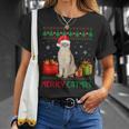 Merry Catmas Cat Ugly Christmas Burmilla Mom Dad Unisex T-Shirt Gifts for Her