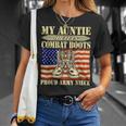 My Auntie Wears Combat Boots Military Proud Army Niece Gift Unisex T-Shirt Gifts for Her