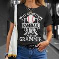 My Favorite Baseball Player Calls Me Grammie Outfit Baseball Gift For Womens Unisex T-Shirt Gifts for Her