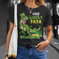 One Lucky Papa St Patricks Day T-Rex Leprechaun T-Shirt Gifts for Her