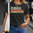 Oneil Surname Funny Retro Vintage 80S 90S Birthday Reunion Unisex T-Shirt Gifts for Her