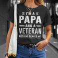 Im A Papa And Veteran Men Grandpa Sayings Dad Present T-Shirt Gifts for Her