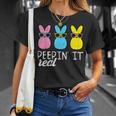 Peepin It Real Easter Bunnies Cool Boys Girls Kids Toddler Unisex T-Shirt Gifts for Her