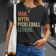 Mens Pickleball Man Myth Legend Fathers Day Vintage T-Shirt Gifts for Her