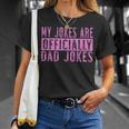 Pink Girl Dad Pregnancy Announcement My Jokes Are Officially Gift For Mens Unisex T-Shirt Gifts for Her