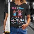 Pink Or Blue Cousin Loves You Black Baby Gender Reveal Party Unisex T-Shirt Gifts for Her