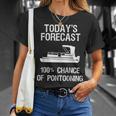 Pontoon Boating Funny - Pontooning Todays Forecast Unisex T-Shirt Gifts for Her