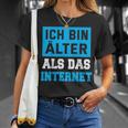 Backprint Ich Bin Älter Als Das Internet T-Shirt Geschenke für Sie