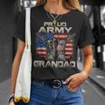 Proud Army Grandad America Flag Us Military Pride Unisex T-Shirt Gifts for Her