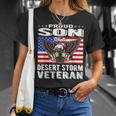 Proud Son Of Desert Storm Veteran Persian Gulf War Veterans T-shirt Gifts for Her