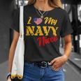 Proud Us Navy Niece American Military Family Aunt Uncle Unisex T-Shirt Gifts for Her