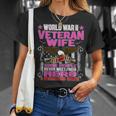 Proud World War 2 Veteran Wife Military Ww2 Veterans Spouse T-shirt Gifts for Her
