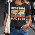 Pug Lover Best Pug Dad Ever Unisex T-Shirt Gifts for Her