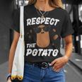 Respect The Potato For Kids Boys Men Funny Vegetable Unisex T-Shirt Gifts for Her