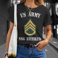 Retired Army Staff Sergeant Military Veteran Retiree T-shirt Gifts for Her