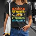 Retro Aruba Family Vacation 2023 Sunset Beach Summer Trip Unisex T-Shirt Gifts for Her