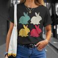 Retro Easter Bunny Rabbit Vintage Men Dad Kids Women V2 T-Shirt Gifts for Her