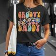 Retro Groovy Daddy Birthday Matching Family Party Father Day Unisex T-Shirt Gifts for Her