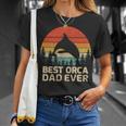 Retro Vintage Best Orca Dad Ever Father’S Day Long Sleeve Unisex T-Shirt Gifts for Her