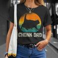 Retro Vintage Style Fat Daddy Cat Meme Chonk Cat Dad T-Shirt Gifts for Her