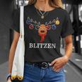 Santa Reindeer Blitzen Xmas Group Costume Unisex T-Shirt Gifts for Her
