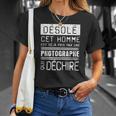Schwarzes T-Shirt Désolé, dieser Mann ist schon vergeben für Fotografinnen-Partner Geschenke für Sie