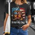 Shar Pei Dad American Flag 4Th Of July Dog Fathers Day Gift For Mens Unisex T-Shirt Gifts for Her