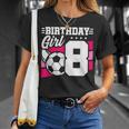 Soccer Birthday Party - 8 Year Old Girl - 8Th Birthday Unisex T-Shirt Gifts for Her
