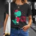 I Steal Hearts Valentines Day Cute Dinosaur V-Day Boys Kids T-Shirt Gifts for Her