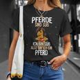 Süßes Schwarzes Pferde-Spruch T-Shirt, Cartoon-Design Tee Geschenke für Sie