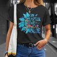 Sunflower Puzzle In April We Wear Blue Autism Awareness Unisex T-Shirt Gifts for Her