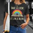 Take A Look Its In A Book Vintage Reading Bookworm Librarian Unisex T-Shirt Gifts for Her