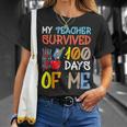My Teacher Survived 100 Days Of Me School Boys Girls T-Shirt Gifts for Her