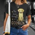 The Best Therapy Is Golden Retriever Dog Unisex T-Shirt Gifts for Her