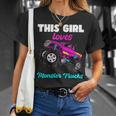 This Girl Loves Monster Trucks Funny Pink Monster Truck Girl Unisex T-Shirt Gifts for Her