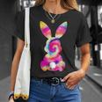 Tie Dye Bunny Rabbit Happy Easter Day Eggs Hunting Outfit Unisex T-Shirt Gifts for Her