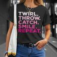 Twirl Throw Catch Smile Repeat Baton Twirling Unisex T-Shirt Gifts for Her