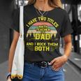 I Have Two Titles Math Teacher Dad Fathers Day T-Shirt Gifts for Her