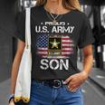 Us Army Proud Son Proud Son Of A Us Army Veteran Flag Men T-Shirt Gifts for Her