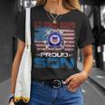US Coast Guard Proud Son With American Flag T-Shirt Gifts for Her