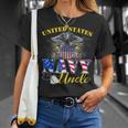 Us Military Navy Uncle With American Flag Veteran Gift Unisex T-Shirt Gifts for Her